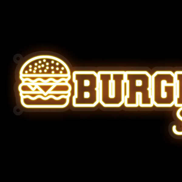 Burger Shop Neon Sign - Image 2