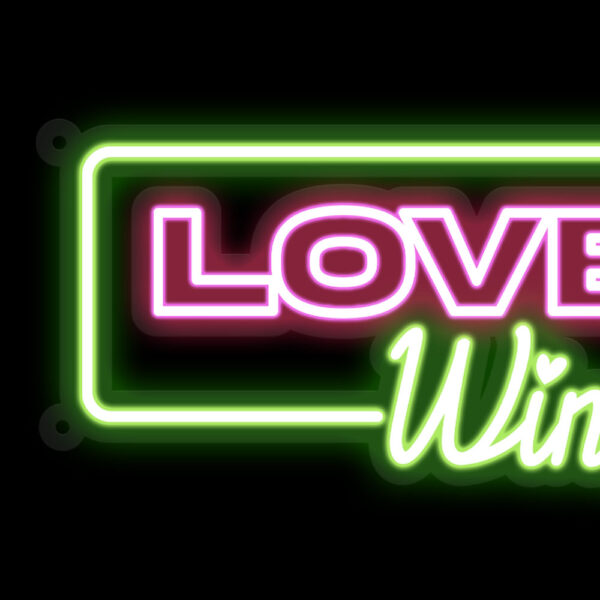 Love Wins Neon Sign - Image 2