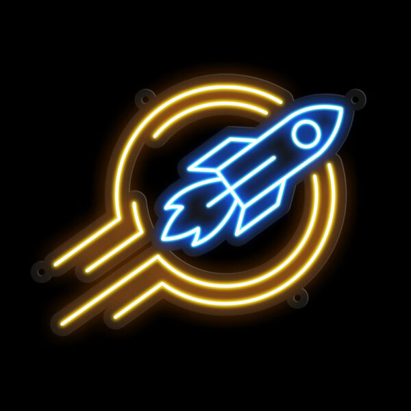 Rocketship Neon Sign - Image 3