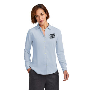 Custom Brooks Brothers BB18007 Women’s Full-Button Satin Blouse