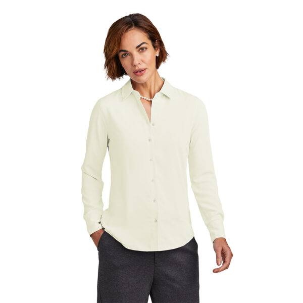 Custom Brooks Brothers BB18007 Women’s Full-Button Satin Blouse - Image 6