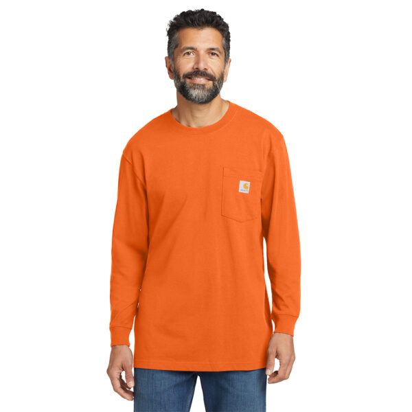 Custom Carhartt CTK126 Workwear Pocket Long Sleeve T-Shirt - Image 6