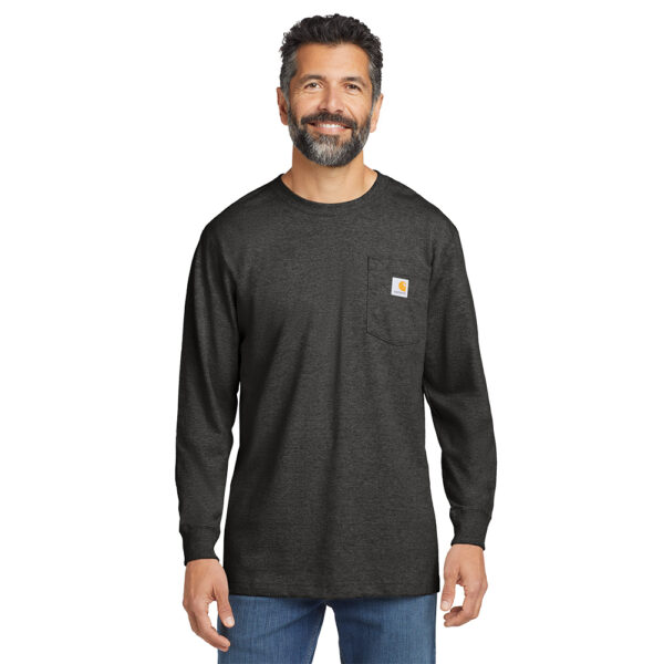 Custom Carhartt CTK126 Workwear Pocket Long Sleeve T-Shirt - Image 7