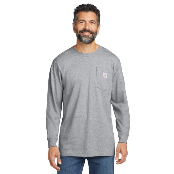 Custom Carhartt CTK126 Workwear Pocket Long Sleeve T-Shirt - Image 8