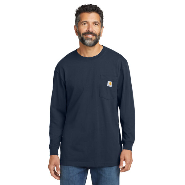 Custom Carhartt CTK126 Workwear Pocket Long Sleeve T-Shirt - Image 9
