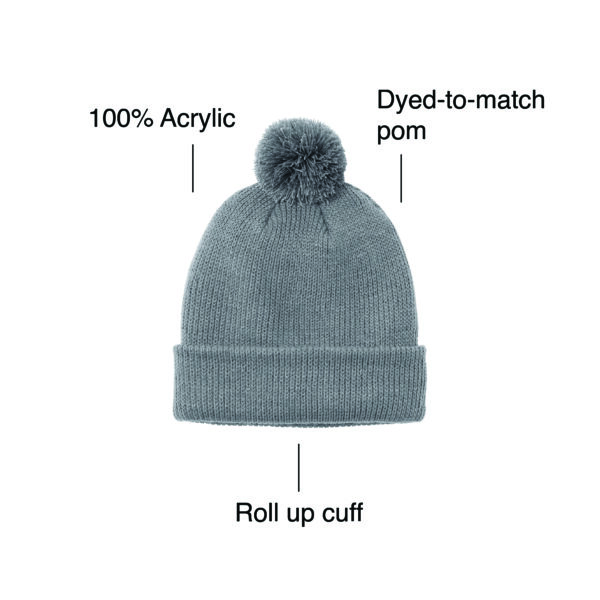 Custom Port Authority C978 Cozy Pom Beanie - Image 4