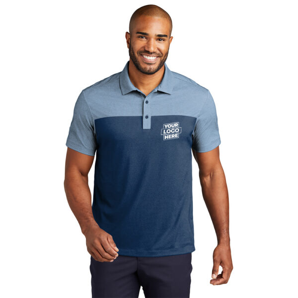 Custom Port Authority K831 Fine Pique Blend Blocked Polo