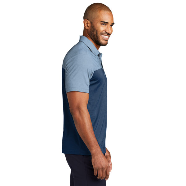 Custom Port Authority K831 Fine Pique Blend Blocked Polo - Image 2