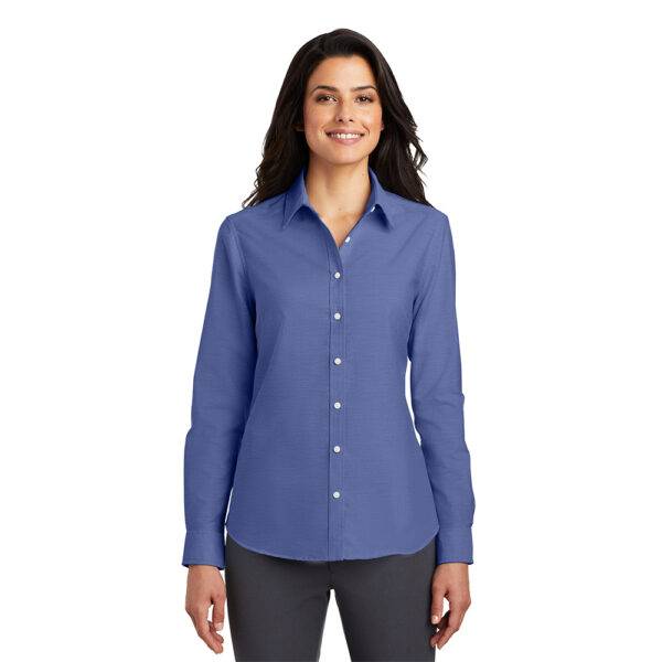 Custom Port Authority L658 Ladies SuperPro Oxford Shirt - Image 12