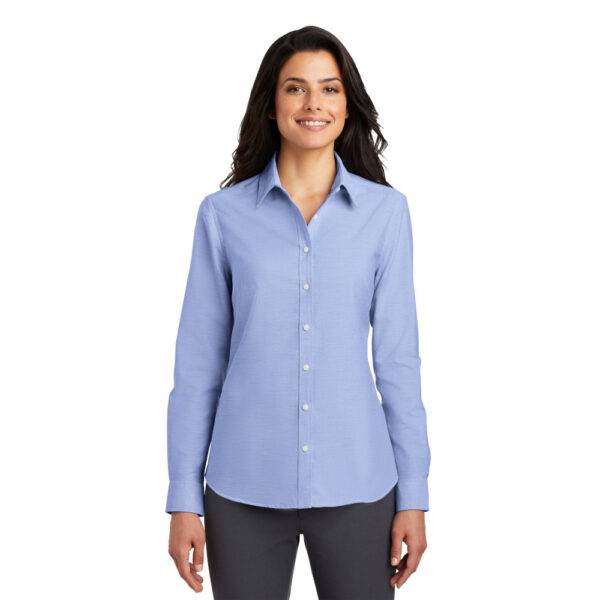 Custom Port Authority L658 Ladies SuperPro Oxford Shirt - Image 13