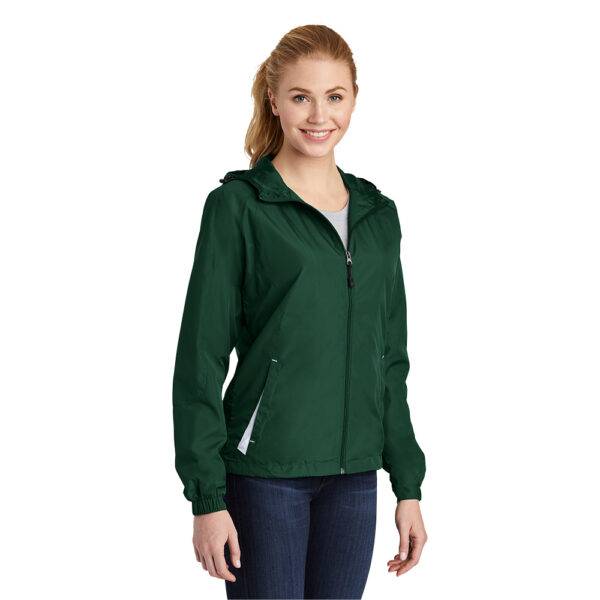 Custom Sport-Tek LST76 Ladies Colorblock Hooded Raglan Jacket - Image 5
