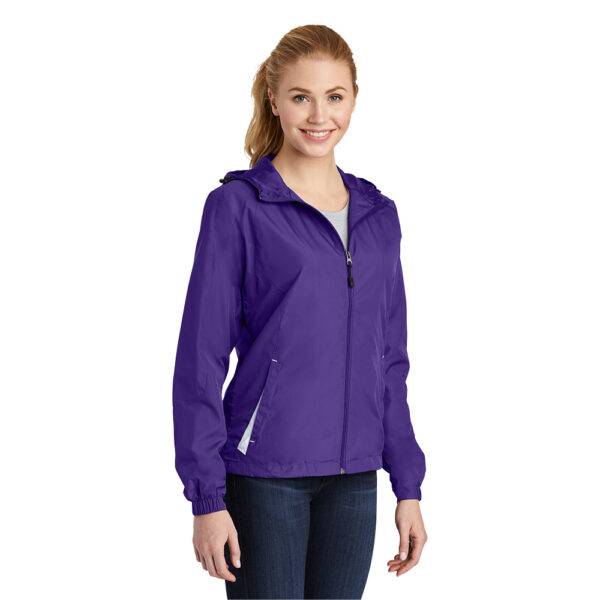 Custom Sport-Tek LST76 Ladies Colorblock Hooded Raglan Jacket - Image 8