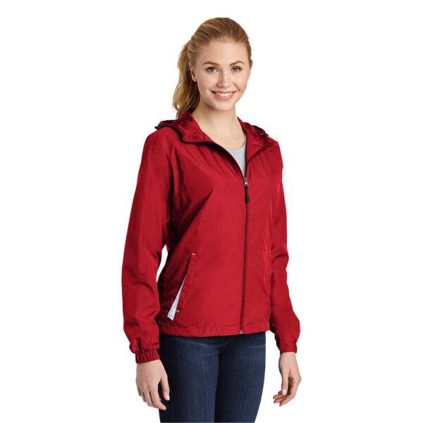 Custom Sport-Tek LST76 Ladies Colorblock Hooded Raglan Jacket - Image 10