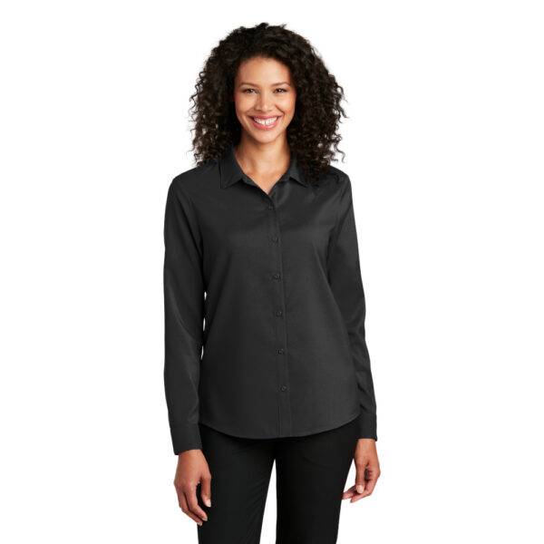 Custom Port Authority LW401 Ladies Long Sleeve Performance Staff Shirt - Image 4