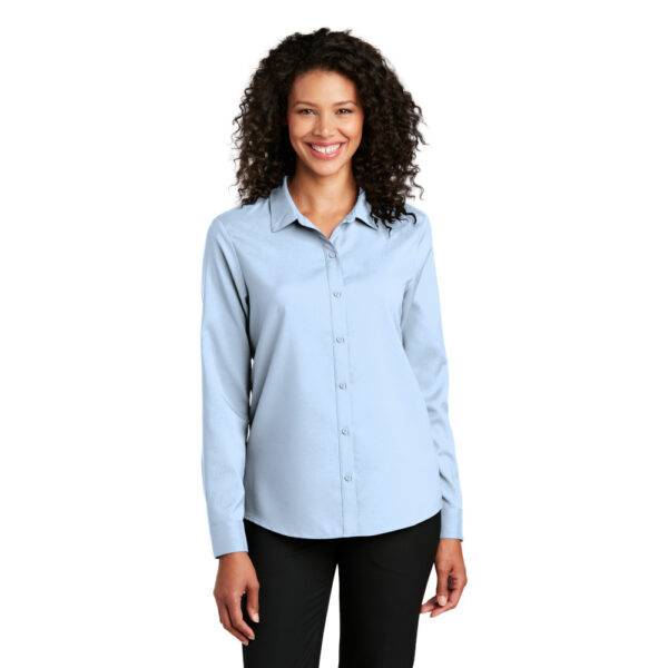 Custom Port Authority LW401 Ladies Long Sleeve Performance Staff Shirt - Image 5