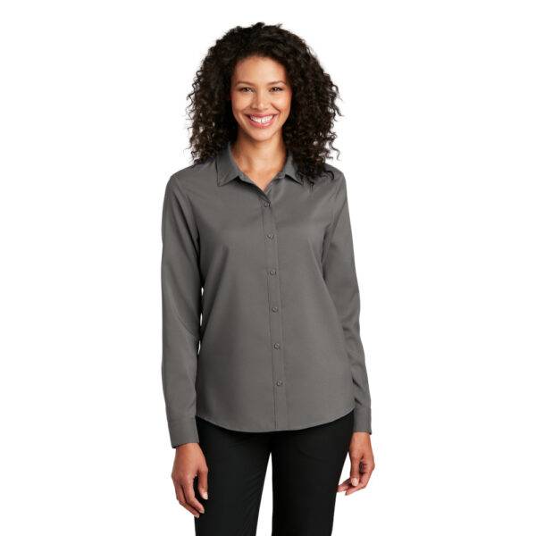 Custom Port Authority LW401 Ladies Long Sleeve Performance Staff Shirt - Image 6