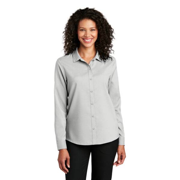 Custom Port Authority LW401 Ladies Long Sleeve Performance Staff Shirt - Image 7