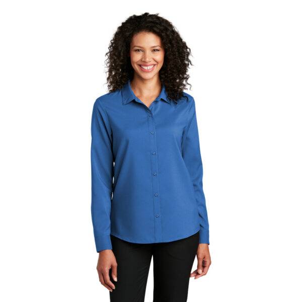 Custom Port Authority LW401 Ladies Long Sleeve Performance Staff Shirt - Image 8