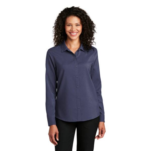 Custom Port Authority LW401 Ladies Long Sleeve Performance Staff Shirt - Image 9