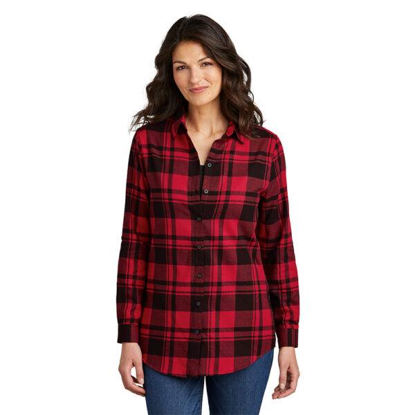 Custom Port Authority LW668 Ladies Plaid Flannel Tunic - Image 4