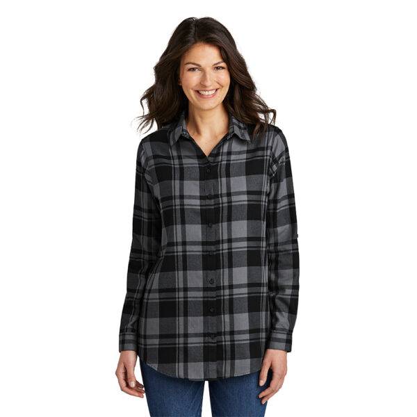 Custom Port Authority LW668 Ladies Plaid Flannel Tunic - Image 5