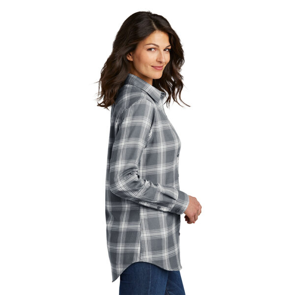 Custom Port Authority LW668 Ladies Plaid Flannel Tunic - Image 2