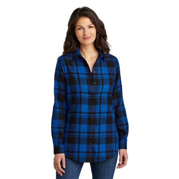 Custom Port Authority LW668 Ladies Plaid Flannel Tunic - Image 8
