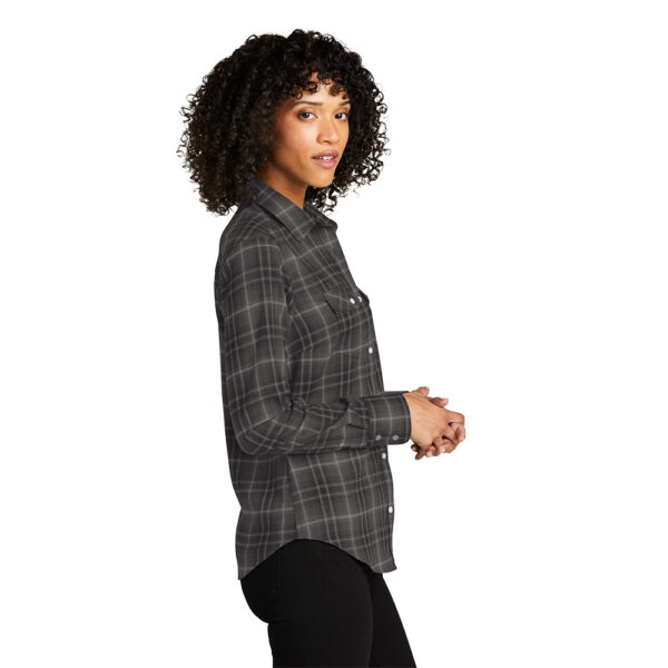 Custom Port Authority LW672 Ladies Long Sleeve Ombre Plaid Shirt - Image 2
