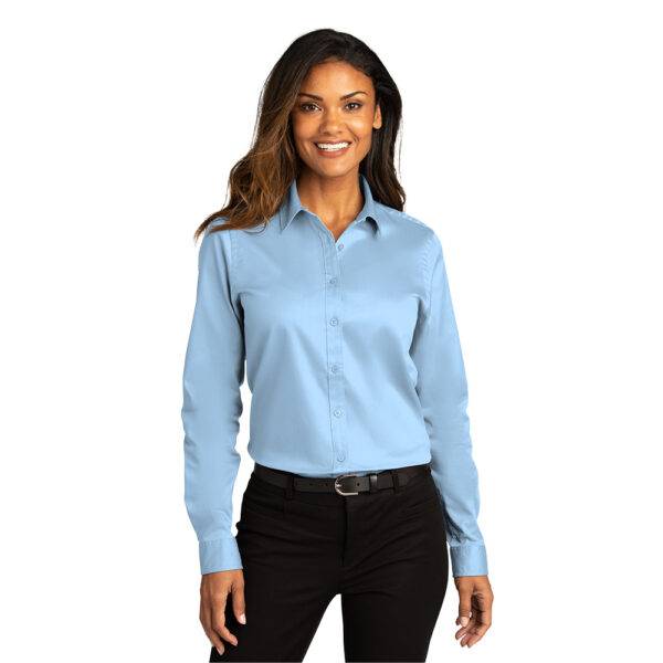 Custom Port Authority LW808 Ladies Long Sleeve SuperPro React Twill Shirt - Image 5