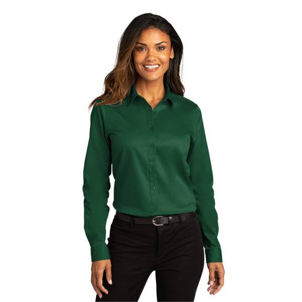 Custom Port Authority LW808 Ladies Long Sleeve SuperPro React Twill Shirt - Image 6