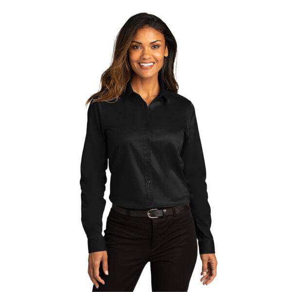 Custom Port Authority LW808 Ladies Long Sleeve SuperPro React Twill Shirt - Image 7