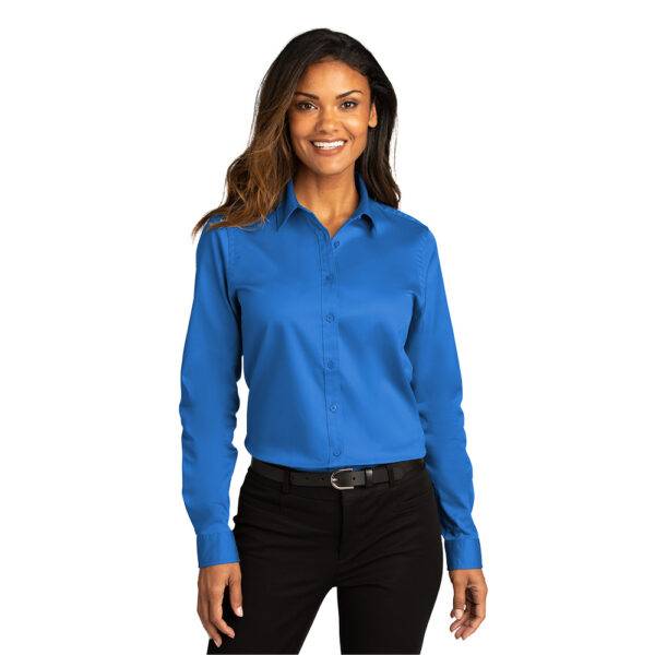 Custom Port Authority LW808 Ladies Long Sleeve SuperPro React Twill Shirt - Image 14