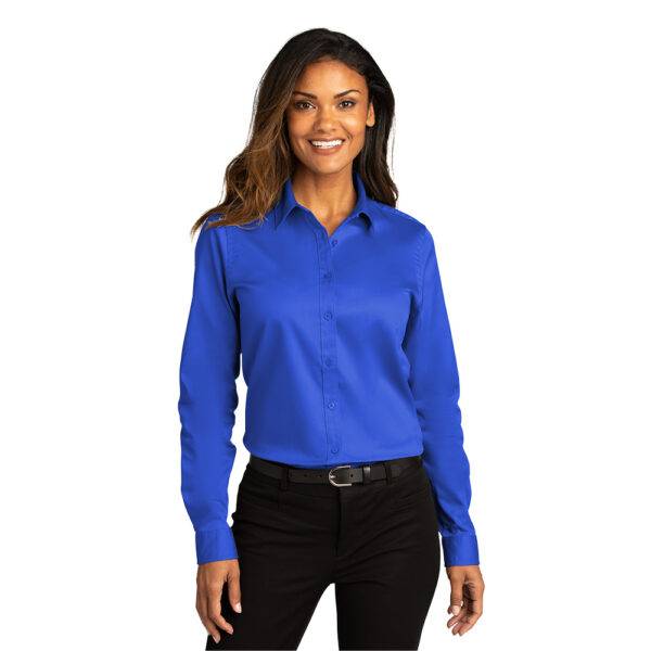 Custom Port Authority LW808 Ladies Long Sleeve SuperPro React Twill Shirt - Image 16
