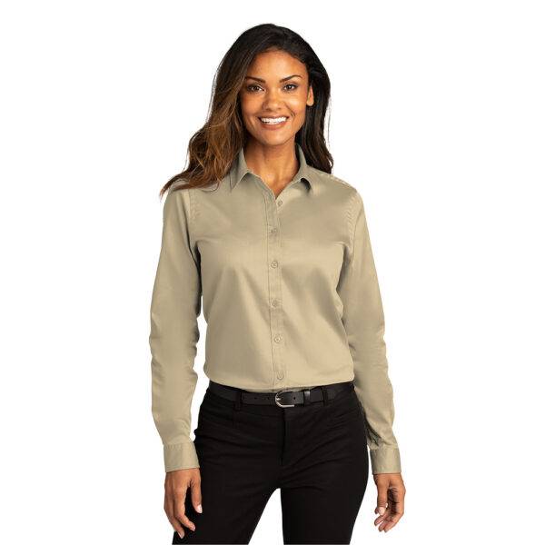 Custom Port Authority LW808 Ladies Long Sleeve SuperPro React Twill Shirt - Image 18