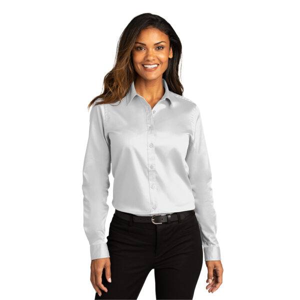 Custom Port Authority LW808 Ladies Long Sleeve SuperPro React Twill Shirt - Image 19