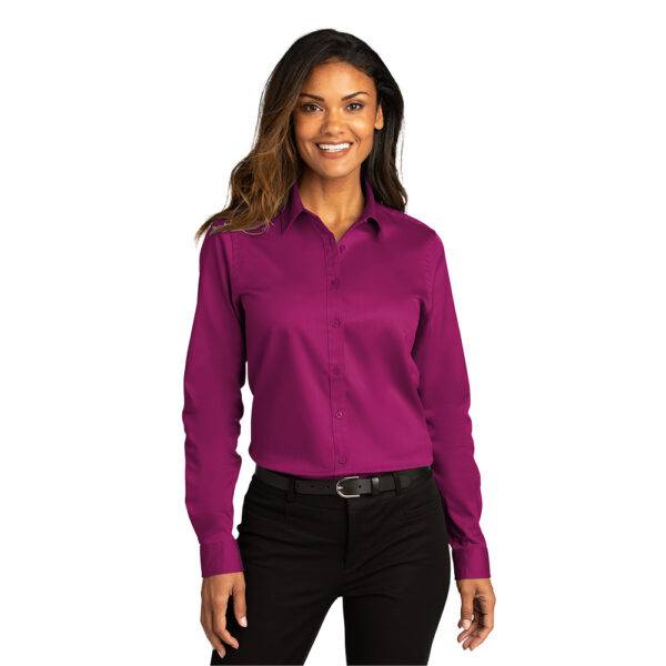 Custom Port Authority LW808 Ladies Long Sleeve SuperPro React Twill Shirt - Image 20