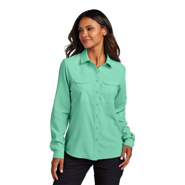 Custom Port Authority LW960 Ladies Long Sleeve UV Daybreak Shirt - Image 4