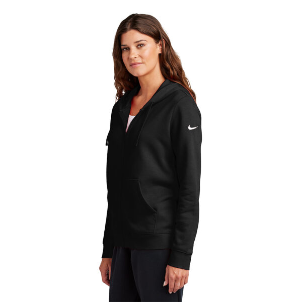 Custom Nike NKFD9890 Ladies Club Fleece Sleeve Swoosh Full-Zip Hoodie - Image 2