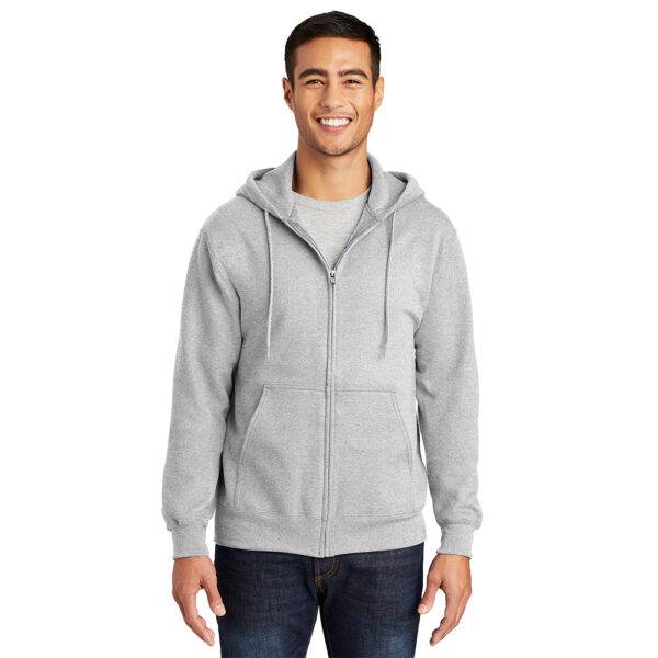 Custom Port & Company PC90ZH Essential Fleece Full-Zip Hooded Sweatshirt - Image 4