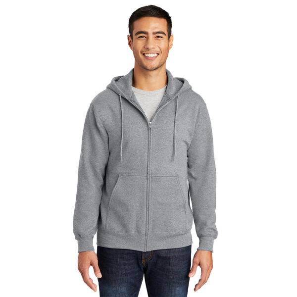Custom Port & Company PC90ZH Essential Fleece Full-Zip Hooded Sweatshirt - Image 5