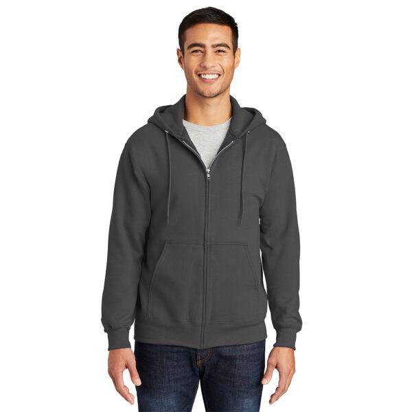 Custom Port & Company PC90ZH Essential Fleece Full-Zip Hooded Sweatshirt - Image 6