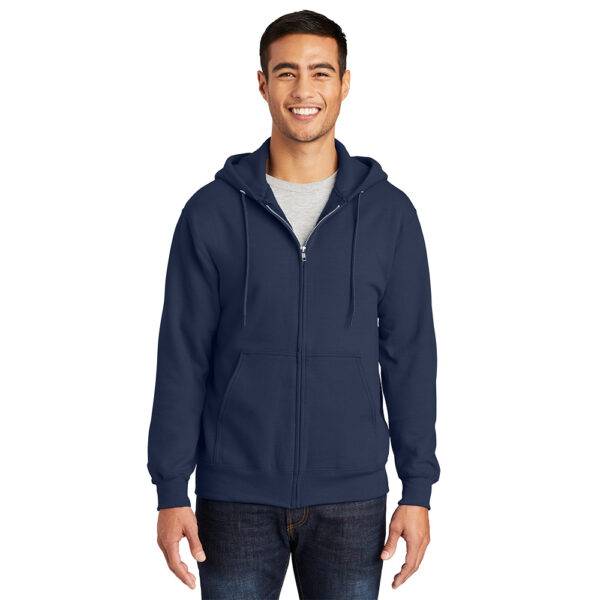 Custom Port & Company PC90ZH Essential Fleece Full-Zip Hooded Sweatshirt - Image 8