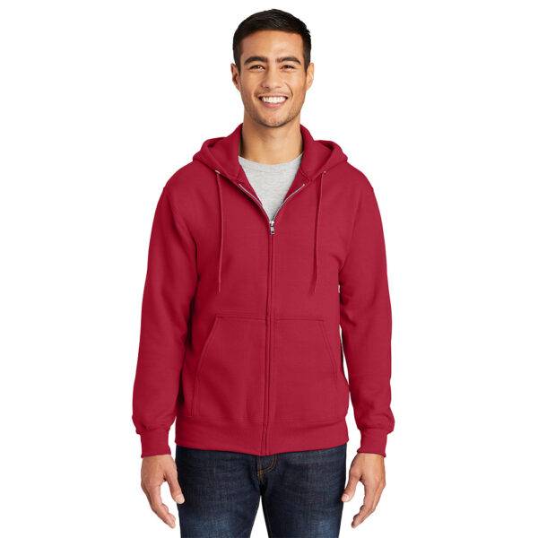 Custom Port & Company PC90ZH Essential Fleece Full-Zip Hooded Sweatshirt - Image 9