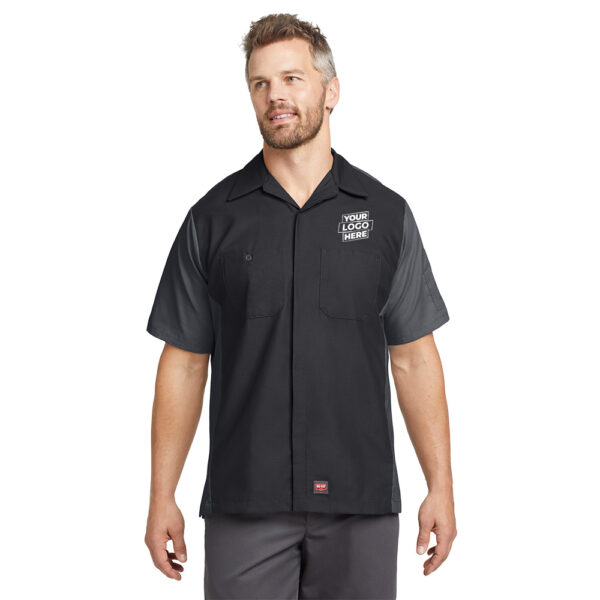 Custom Red Kap SY20 Short Sleeve Ripstop Crew Shirt