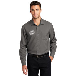 Custom Port Authority W401 Long Sleeve Performance Staff Shirt