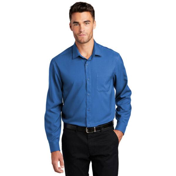 Custom Port Authority W401 Long Sleeve Performance Staff Shirt - Image 7