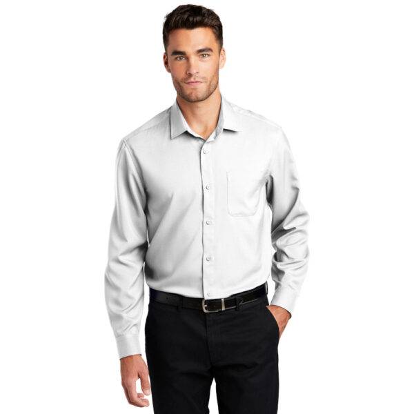 Custom Port Authority W401 Long Sleeve Performance Staff Shirt - Image 9