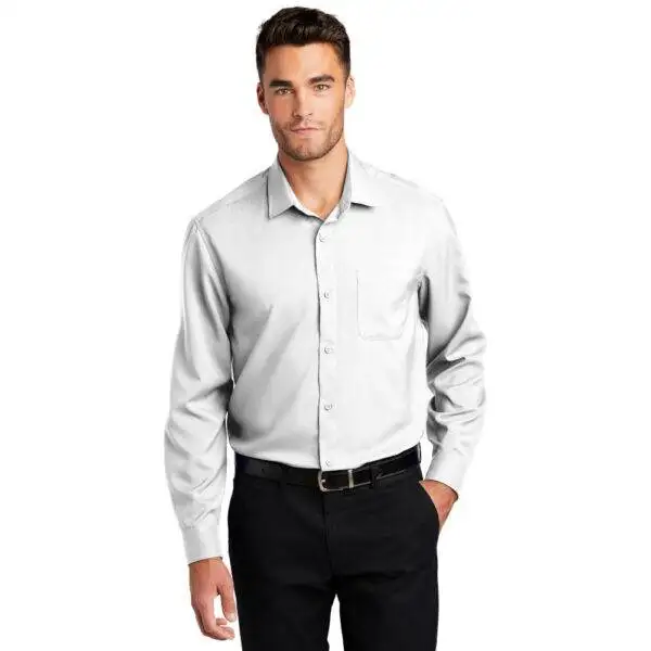 Custom Port Authority W401 Long Sleeve Performance Staff Shirt - Image 9