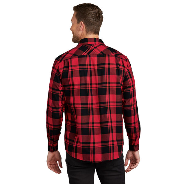 Custom Port Authority W668 Plaid Flannel Shirt - Image 3