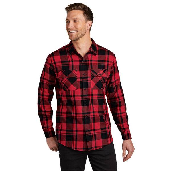 Custom Port Authority W668 Plaid Flannel Shirt - Image 4